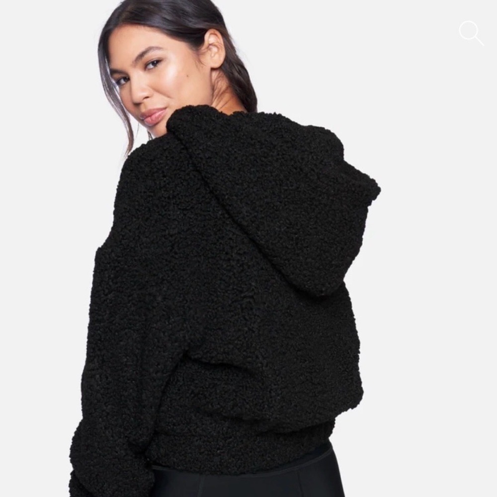 Hurley Women's Cozy Black Teddy Jacket-size large - Picture 3 of 7